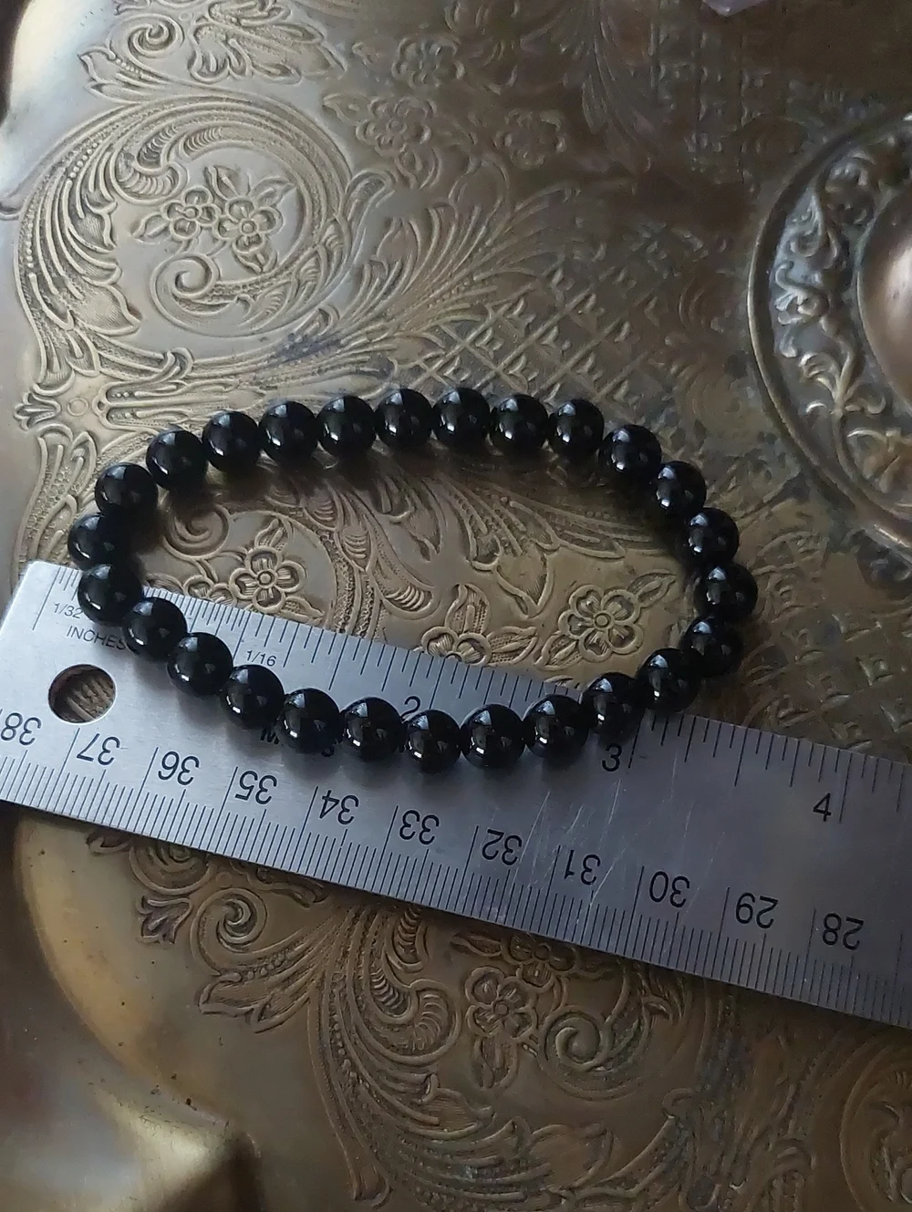 Obsidian Bead Bracelet